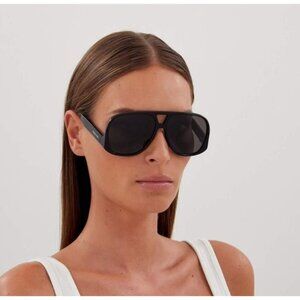 NEW SAINT LAURENT SL652/F SOLACE 001 UNISEX BLACK SUNGLASSES SL 652/F SOLACE 001